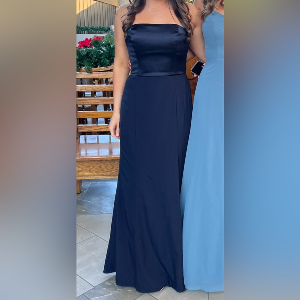 Navy Blue Strapless Dress - Perfect condition. Worn once. Purchased for $300.